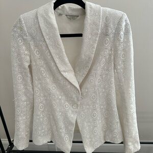 Guess Ivory Lace Women's Blazer